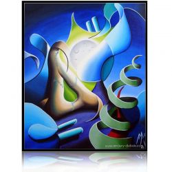 Peinture abstraite Deep blue