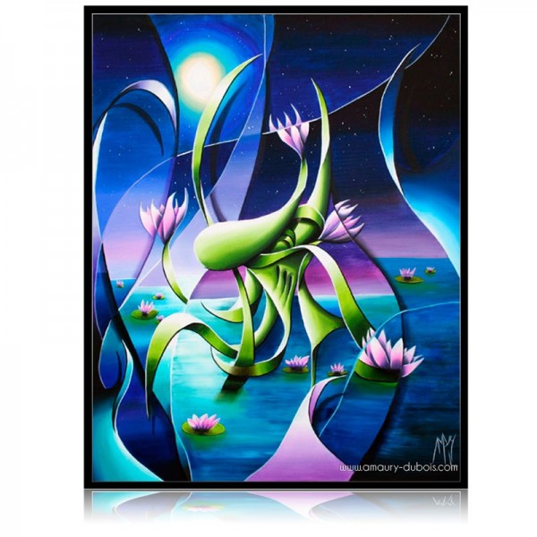 Peinture Color&eacute;e Nenuphar s god