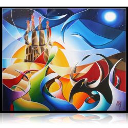 Peinture Color&eacute;e Gaudi in the sky with diamonds