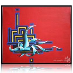 Peinture géométrique "Georges Mathieu"
