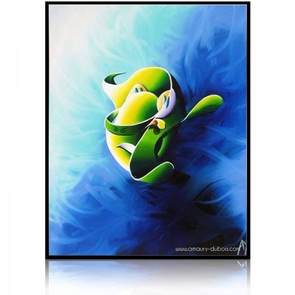 Peinture moderne "Visage aquatique II"