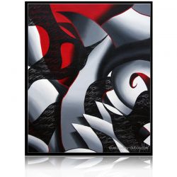 Peinture abstraite "Le temps noie les souvenirs"