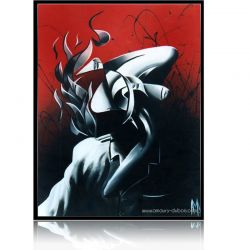 Toile peinture  abstraite &agrave; l'huile sur toile "Peinture fumeur"