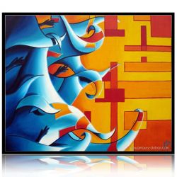 Geometric Painting "Arm&eacute;e des songes et monotonie"