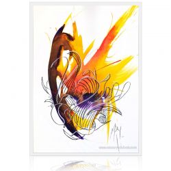 Modern Ink on paper - I come from the water 2