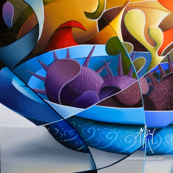Peinture Color&eacute;e Heart of spines