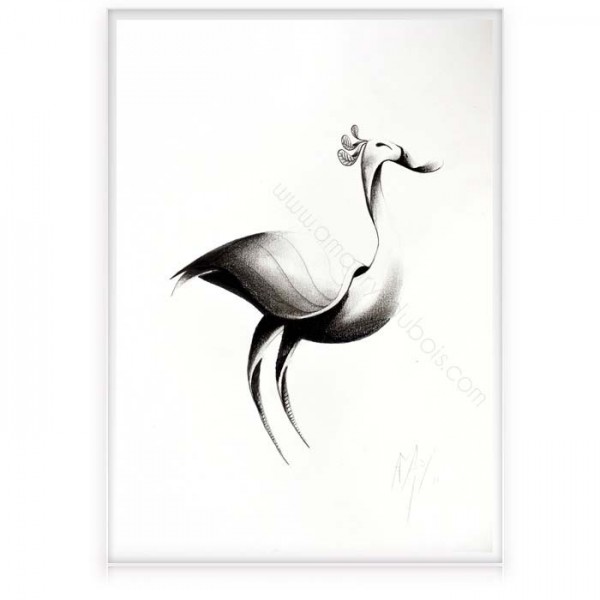 Charcoal on paper "Bird 2"