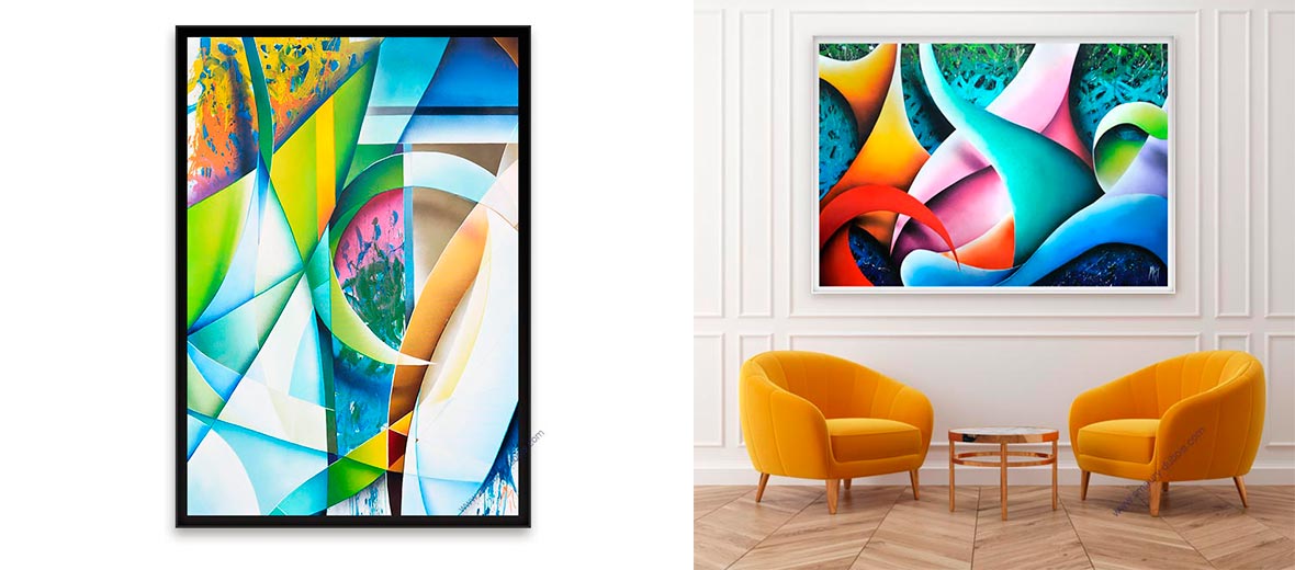 Tableau abstrait contemporain