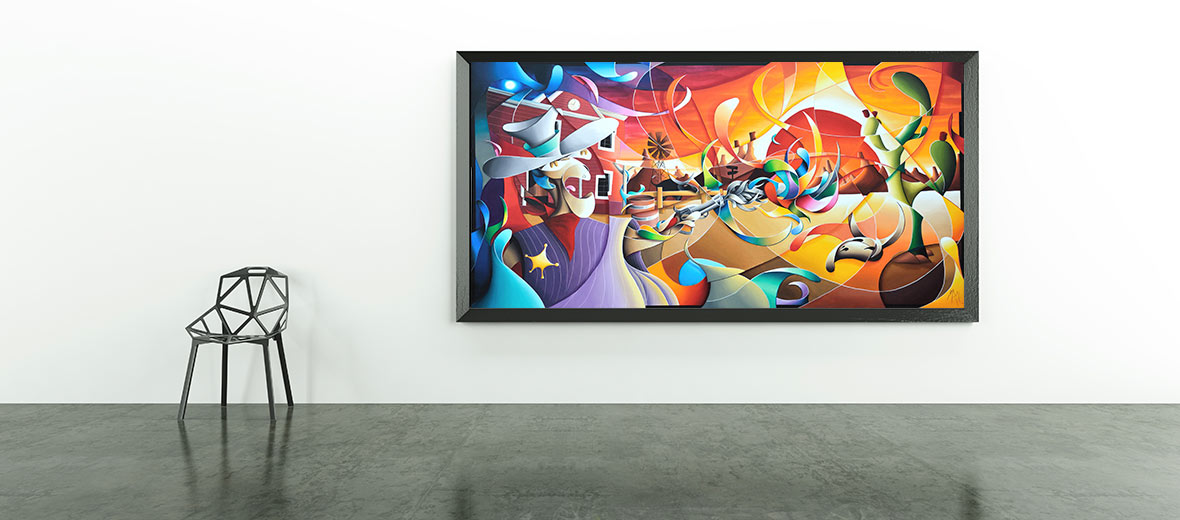 peinture colorée figurative